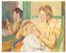 Мать, причесывающая ребенка. 1898. Фрагмент